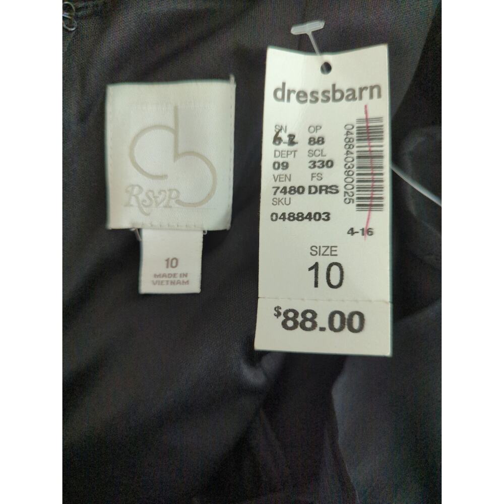 Dressbarn RSVP Black Cocktail Gown - Size 10 - Chiffon Halter‎ Long Formal NWT - Picture 11 of 11